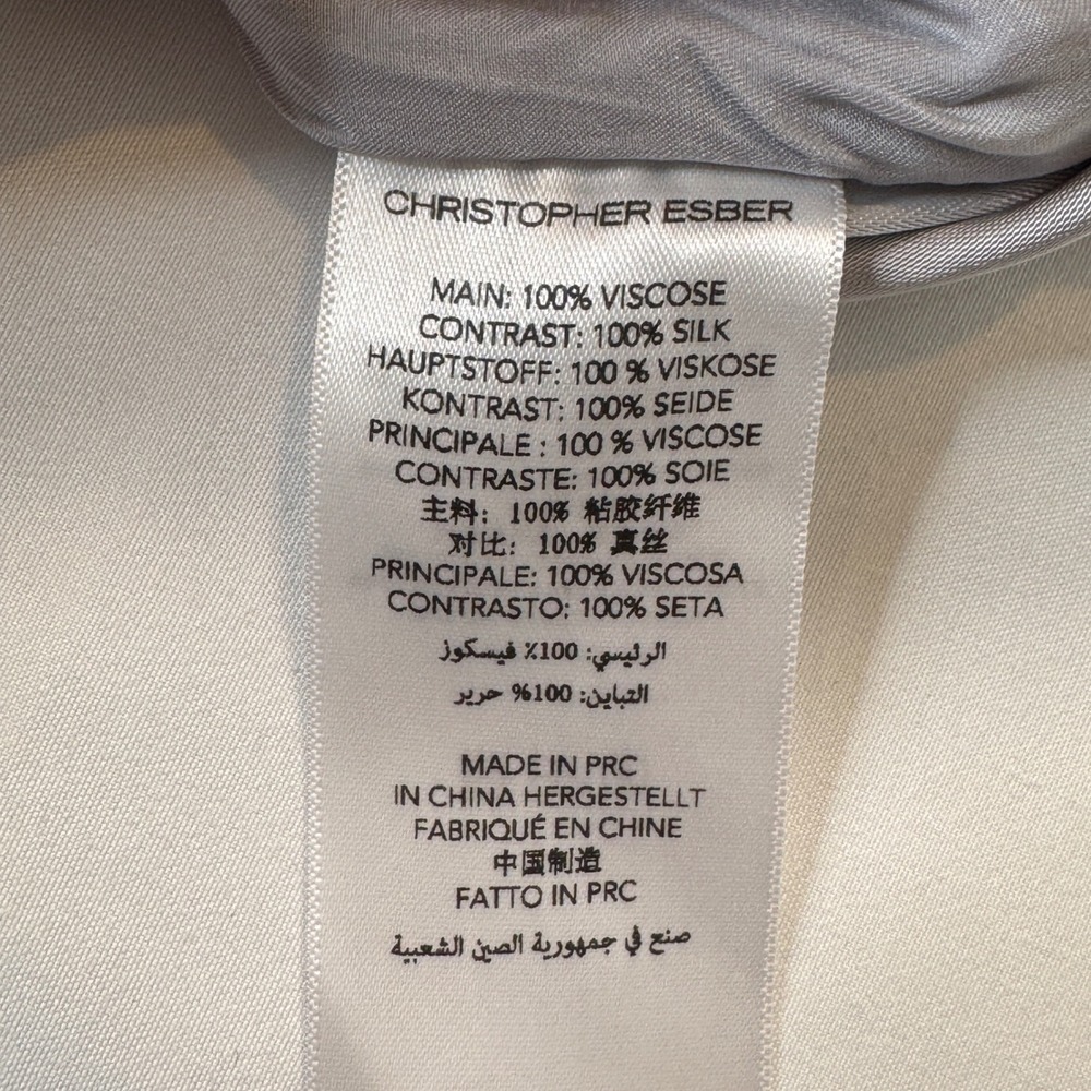 Christopher Esber Palladium Shorts Silver Boxer Dolphin Silk Trim AU 10 US 6 - Picture 8 of 8